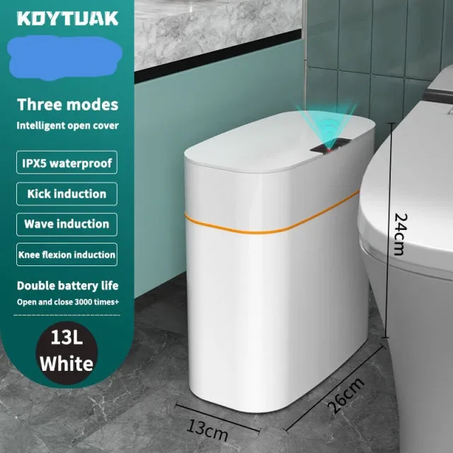 13L Rechargeable Smart Sensor Trash Can - Jennyhome