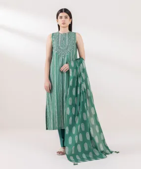 3 Piece - Embroidered Lawn Suit