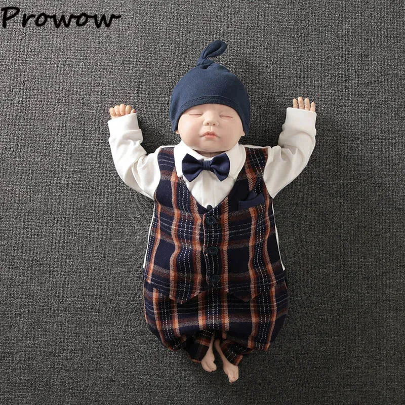 Baby Boy Necktie Striped Wedding Romper