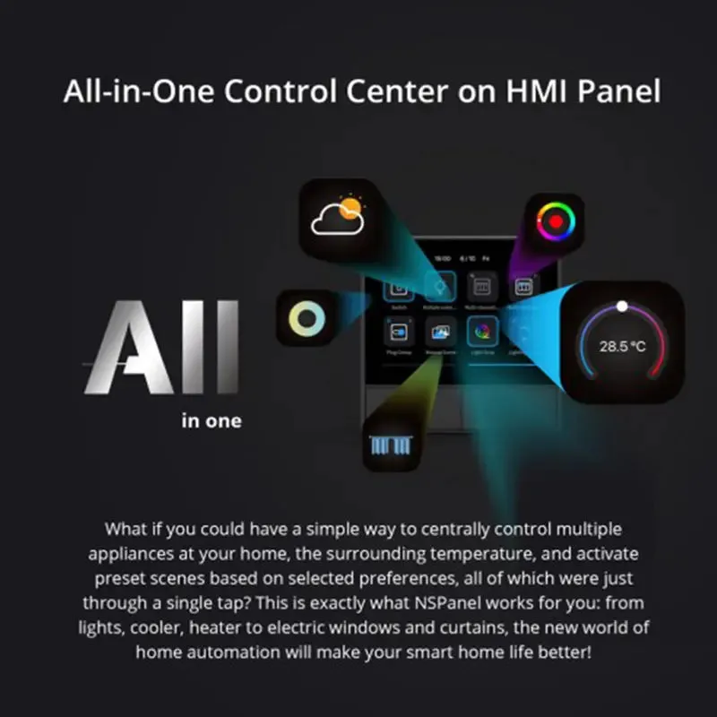 Central Thermostat HMI Control Smart Home