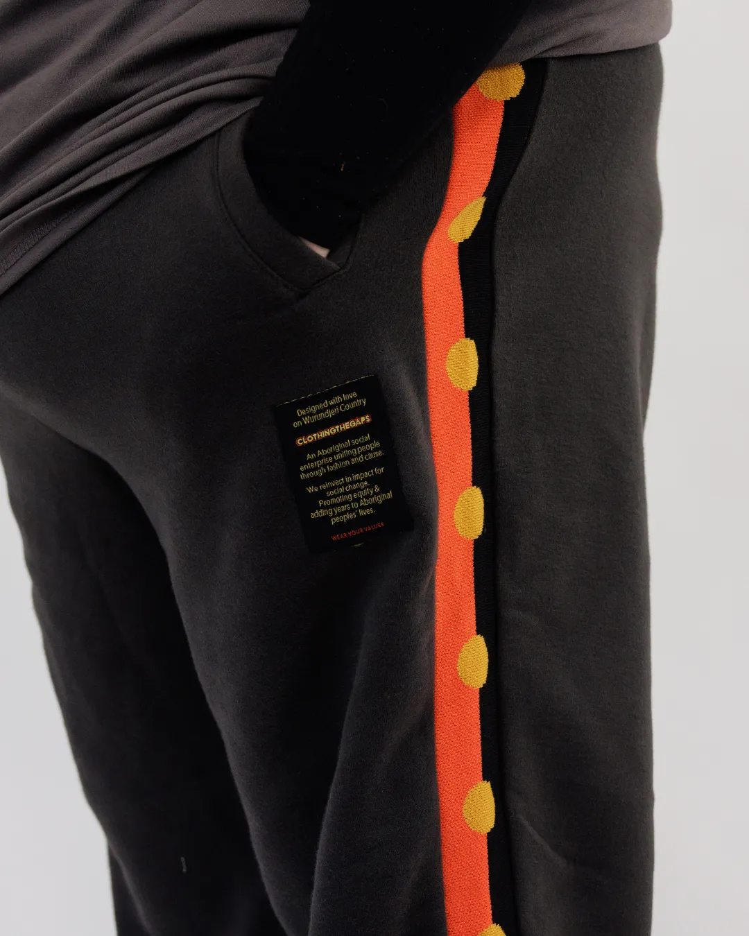 Charcoal Flag Track Pants