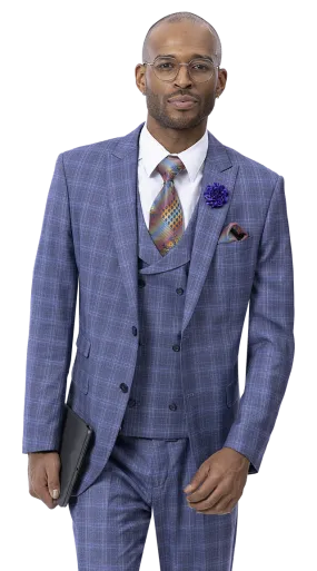 EJ Samuel Purple Suit M2777