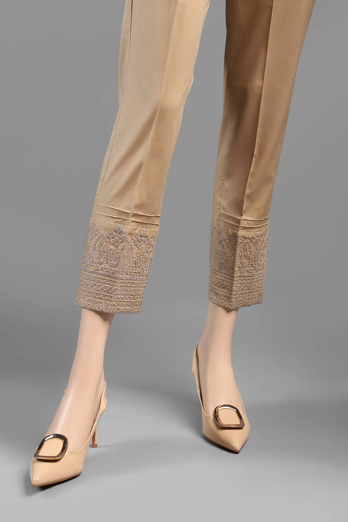 Embroidered Cotton Pants