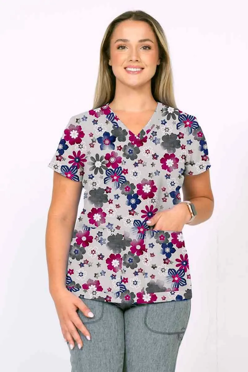 Meraki Sport Women's Print Scrub Top | Splash of Heather