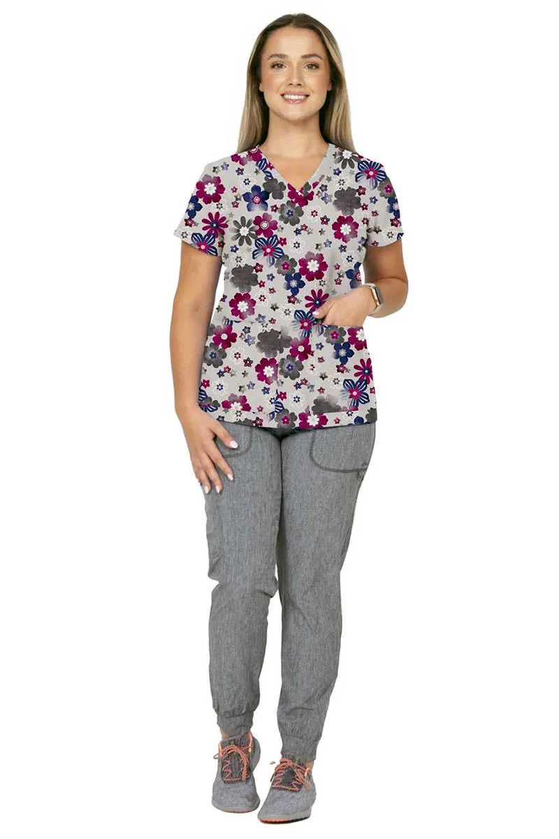 Meraki Sport Women's Print Scrub Top | Splash of Heather