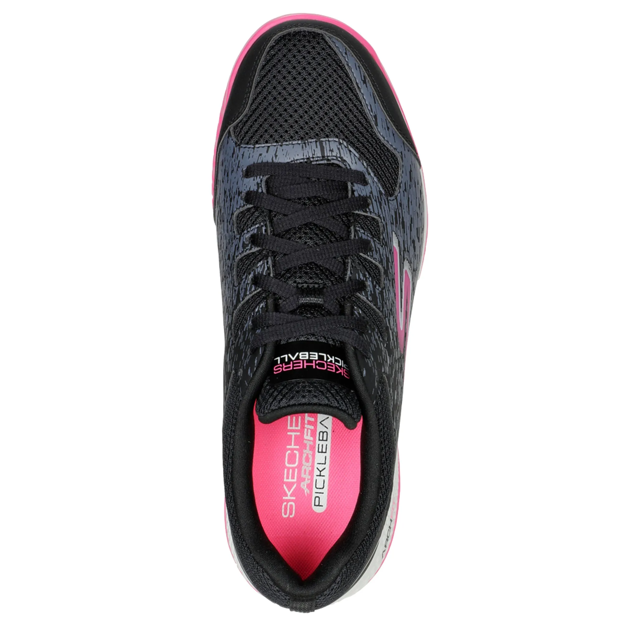 Skechers Women's 172070 Viper Court Black Pink Pickleball Shoes